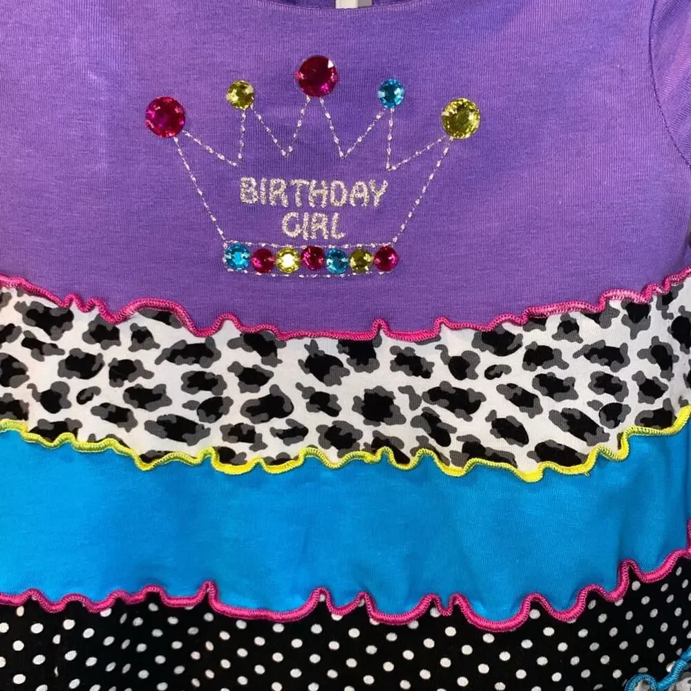 Allison Ann  birthday girl two piece set SZ 18 months purple multicolor
